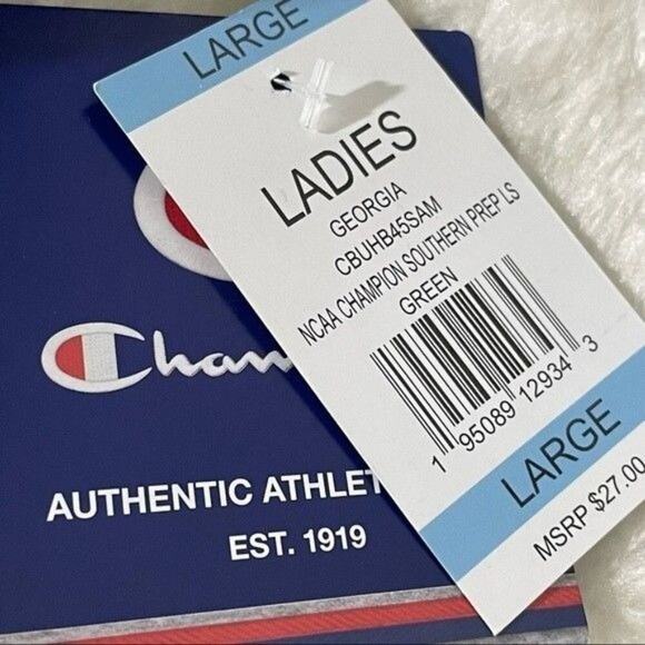 Champion T-Shirt NWT University of Georgia Southern Prep Size Large - Picture 8 of 10